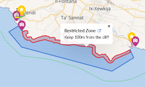 Interactive Map - keep distance