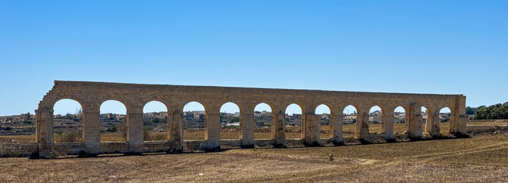 British Historic aqueduct in Malta