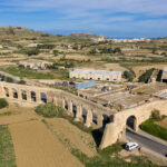 Historic aqueduct in Malta