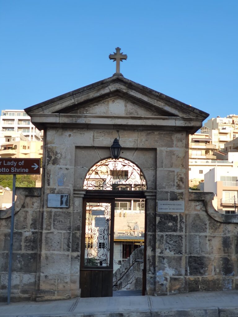 Our Lady Of The Grotto mellieha entrance