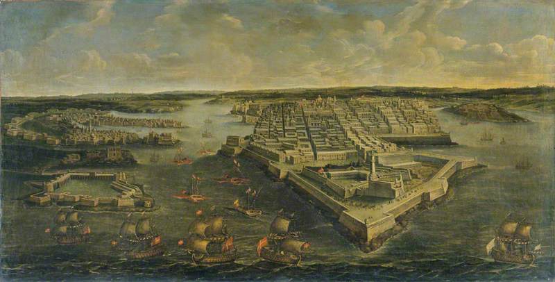 Italian School; Malta: the Grand Harbour of Valletta