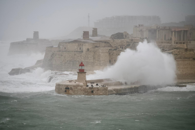 Malta Weather - Storm Harry Valletta