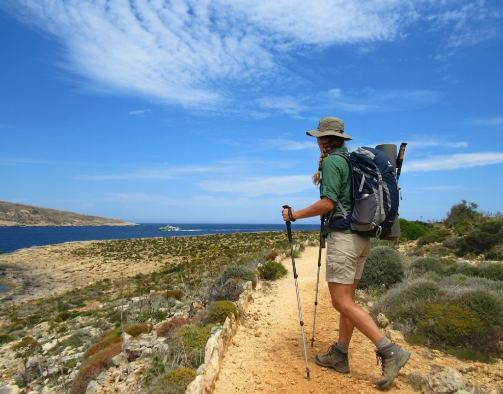 Female solo travel Comino