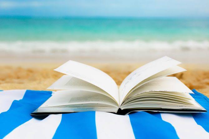 Read book on beach